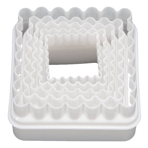 5 pcs blanc moule carre en plastique biscuit pa...