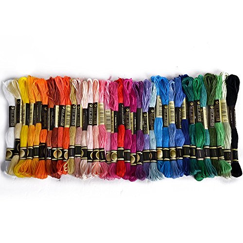 36 echevettes de fils multicolores pour broderi...