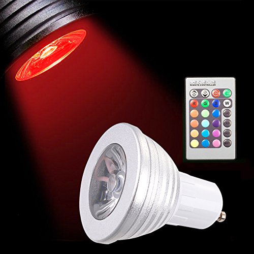 Ampoules led 5w gu10 rgb, 16 choix de couleurs,...