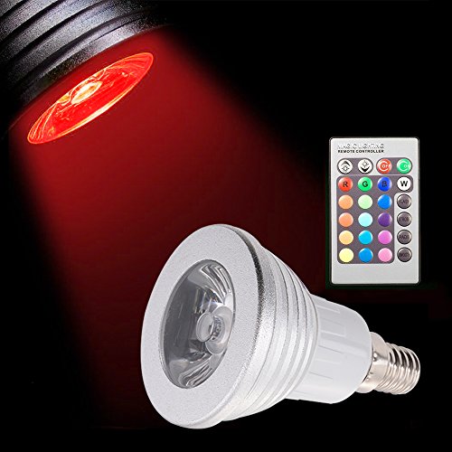 Ampoules led 3w e14 rgb, 16 choix de couleurs, ...