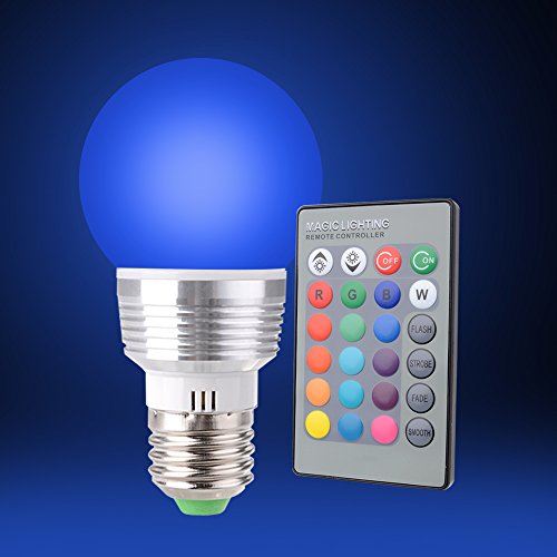 Ampoules led 3w e27 rgb, 16 choix de couleurs, ...