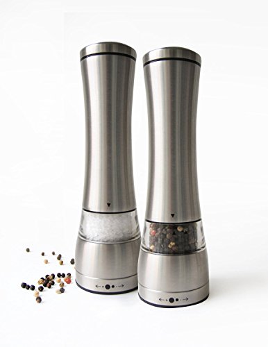 Lot de 2 moulins à poivre moulins à sel manuels...
