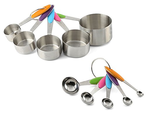 10 pcs tasses et cuillères de mesure empilables...
