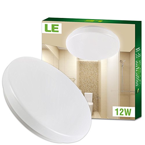 LE Plafonnier LED 12W, Lampe de Plafond Impermé...
