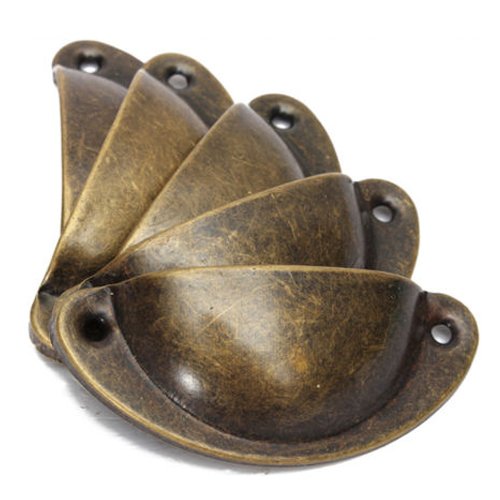 SODIAL(R) Poignee de tirage - TOOGOO(R)12pc Bronze cuisine placard porte coupe coffret tiroir meubles Shell tirer sur la poignee code EAN 4894560209500 
