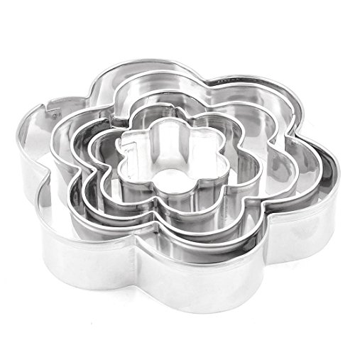 Cookie Cutter - TOOGOO(R) 5 pieces-Argent patis...