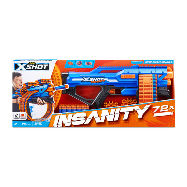 X-SHOT INSANITY Pistolet à fléchettes X-Shot Insanity code EAN 4894680027398 