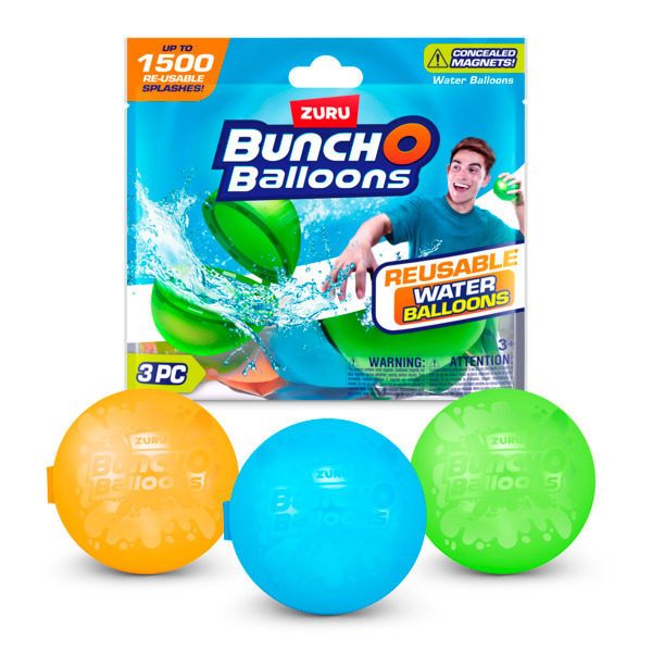 BUNCH O BALLONS PACK DE 3 BOMBES A EAU RÉUTILIS...
