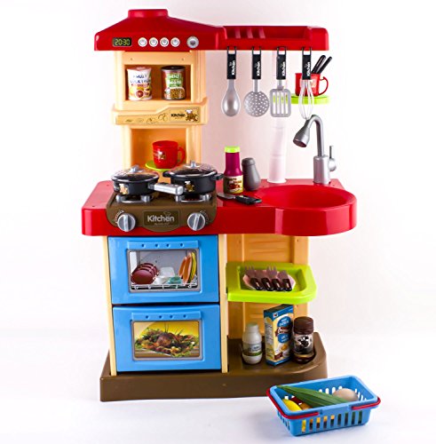 (KC2-R) deAO CUISINE JOUET AVEC PLUSIEURS ACCES...