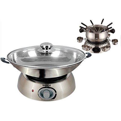 Appareil wok + fondue électrique 1300 w