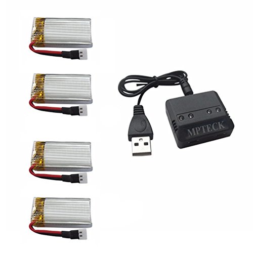 MPTECK @ 4x Rechargeable Batterie de Lipo 3.7V ...