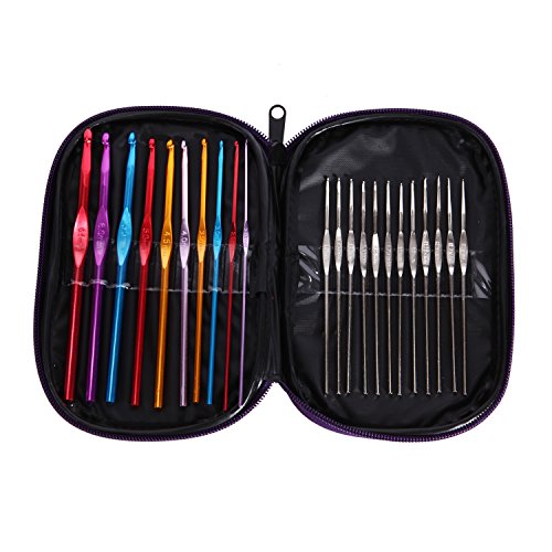 Kit de 22 pcs aiguilles à crochet tricoter ména...