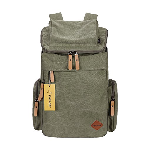 Multifonction unisexe canvas vintage sac à dos ...
