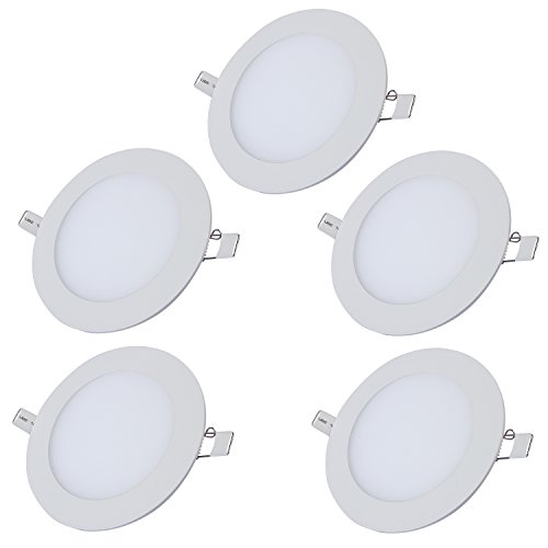 5 x plafonnier led 3w ultraslim plafond rond pa...