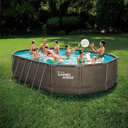 SUMMER WAVES Piscine tubulaire à aspect tressé ...