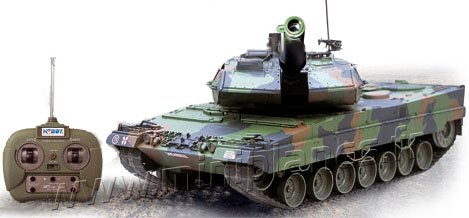 Char LEOPARD 2A5 1/16eme RTR Camouflage vert