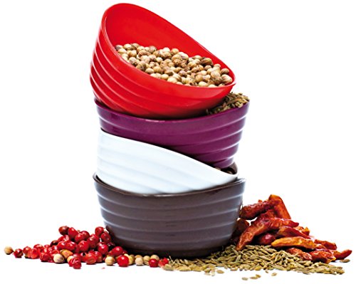 7702511 ensemble de 4 coupelles silicone rouge/...