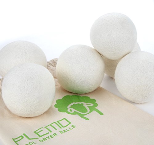 Plemo PLEMO Boules Sèchantes Adoucissantes extra-larges pour Sèche-linge : 100% Naturel, Hypoallergénique, Antistatique (lot de 6) pour Sèche Linge électrique à réduire le temps de séchage, Adoucisseur de tissus naturel bio hypoallergénique et réutilisable code EAN 4897051614890 