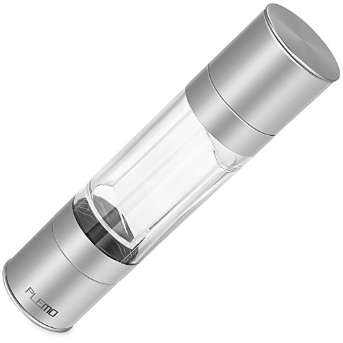 PLEMO Moulin à Poivre et Sel Manuel 2-en-1 Moul...