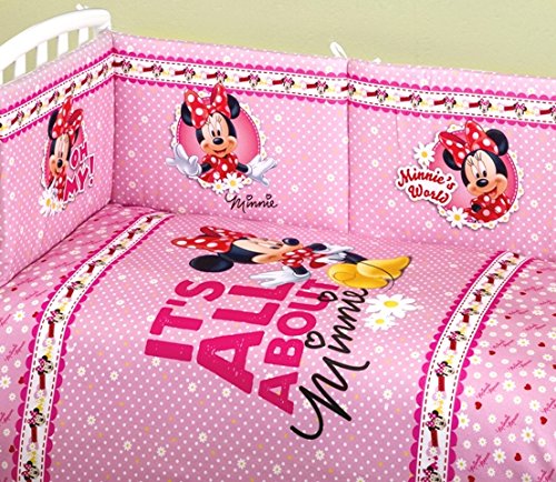 Couette Lit avec tour de lit Minnie fuchsia