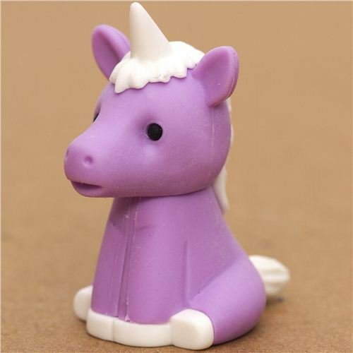 Gomme en forme de licorne violette, par Iwako, ...