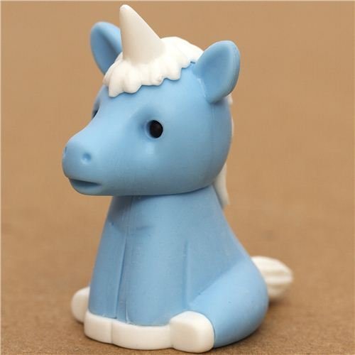 Gomme en forme de licorne bleue,par Iwako, Japon