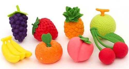 8 gommes Iwako japonaises en forme de fruits