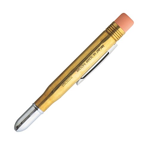Midori Brass Bullet Pencil Holder - Gold (japan...