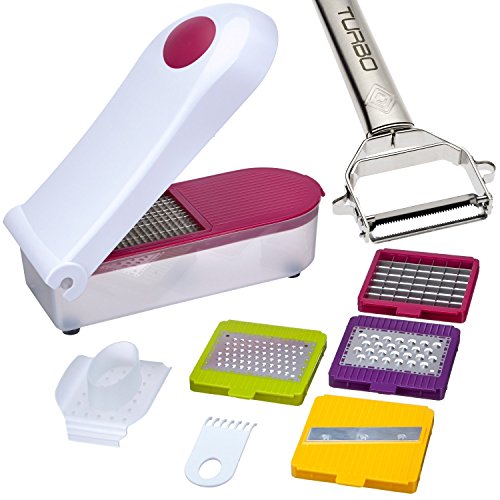 Durandal Coupe légumes plus 5en1 + eplucheur premium en acier inoxydable code EAN 4909888106377 