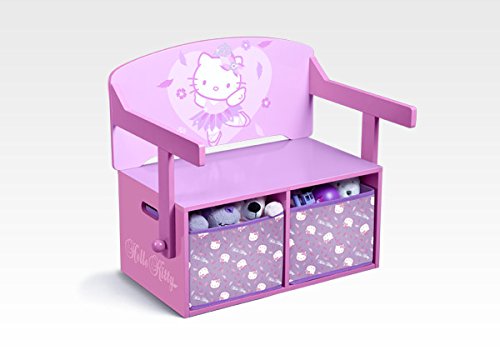 Banc de rangement et bureau 3 en 1 Hello Kitty