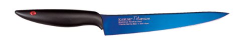 Kasumi Titanium Bleu couteau eminceur 20cm - ktb3- couteau pour rôtis ou grands morceaux de viande crue 4950586220186 (4950586220186)