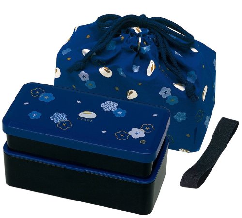 boite repas - Bento japonais bleu/noir 640ml + sac