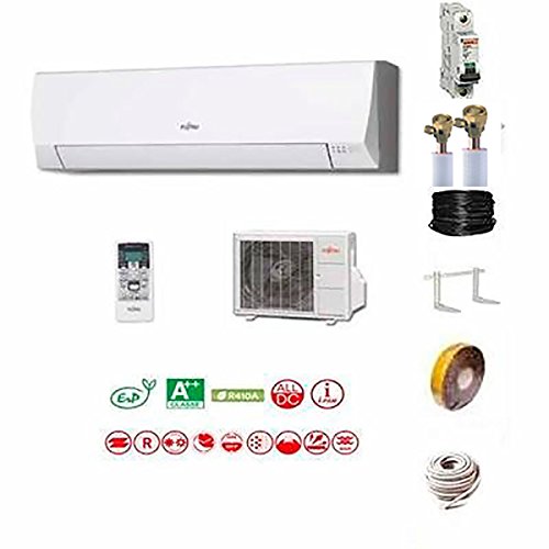 Fujitsu Atlantic Climatiseur Atlantic Fujitsu ASYG12LLCC + KIT PRET A POSER Pré-chargé tirée en vide 6 metrès 4974437649537 (4974437649537)