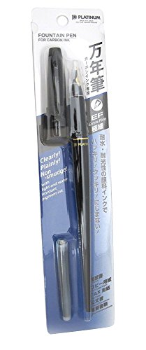 Platinum Carbon desk fountain pen - super fine 1 carbon ink cartridge code EAN 4977114101274 