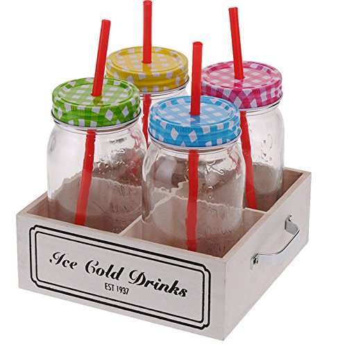 4 Bocaux / mugs à Cocktail et boissons - En ver...