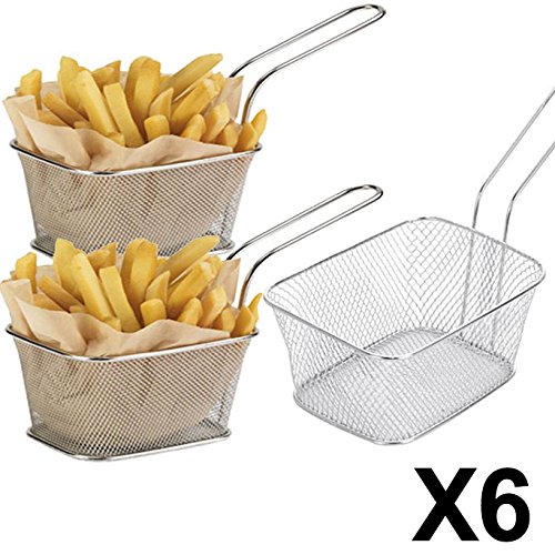 6 Minis Paniers à Frites Individuels Grande Por...