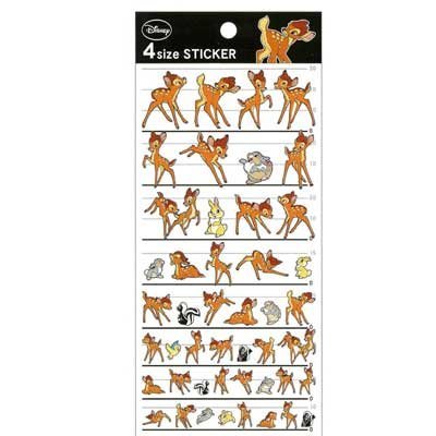 [Disney Bambi] 4 autocollant taille 4991277607251 Ltd Kamio Japon