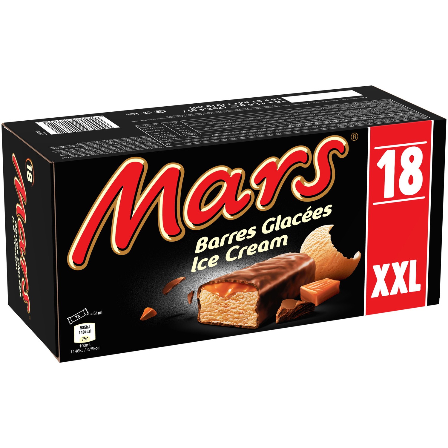 Barres glacées caramel MARS