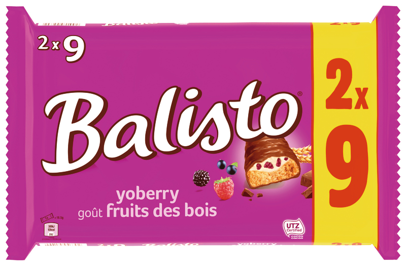 BARRES CHOCOLATÉES FRUITS DES BOIS Balisto