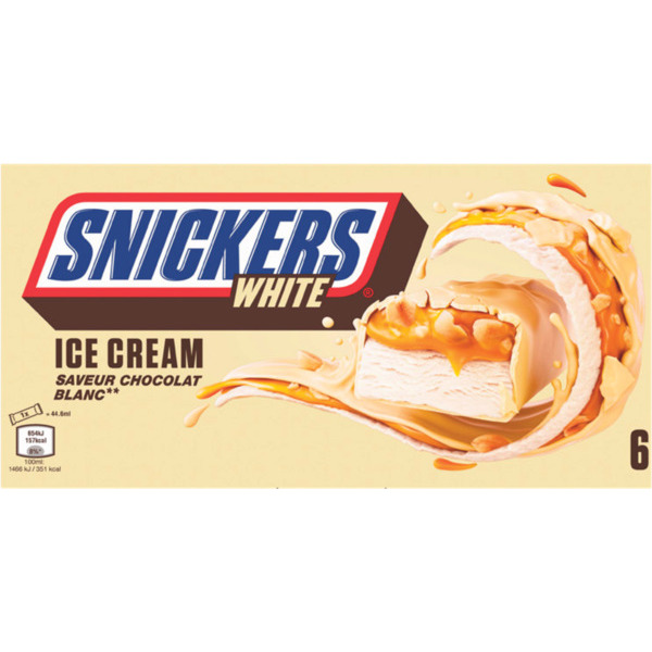 BARRE GLACÉE CHOCOLAT BLANC X6
