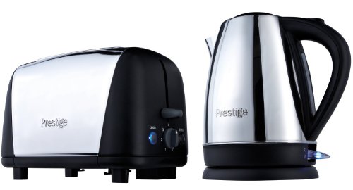 Meyer Prestige Noir 3kW bouilloire et grille-pain Ensemble petit déjeuner 5000263532329 PR53232