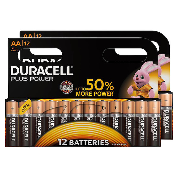 2 x 12 piles LR6/AA Plus Power Duracell