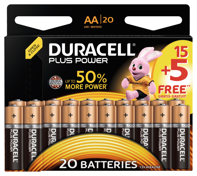 PILES LR6 PLUS POWER 15+5 OFFERTS DURACELL