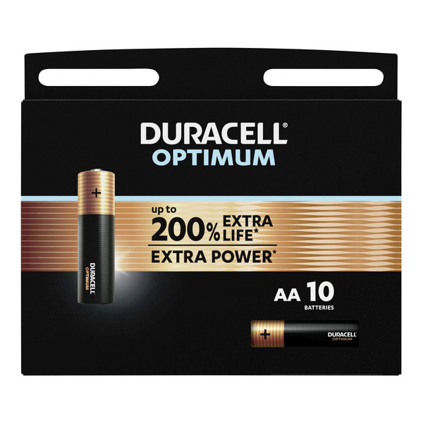 Lot de 10 piles Optimum Duracell AA/LR6