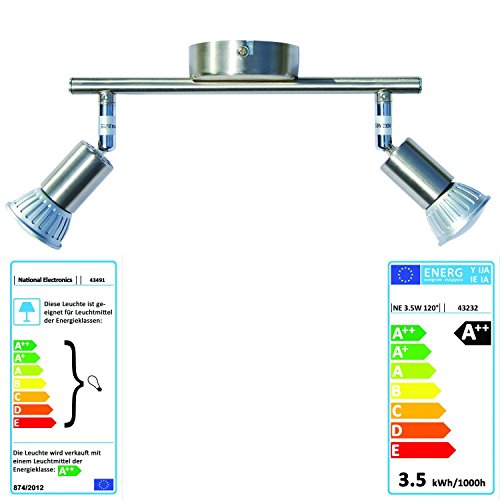 Led éclairage plafonnier spot gu10 inclus. 3.5w...