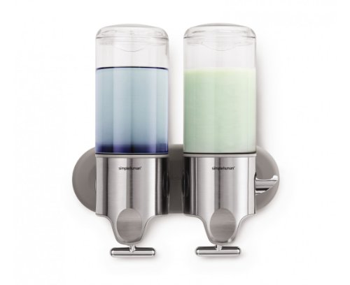 Distributeur double de savon et shampoing mural...