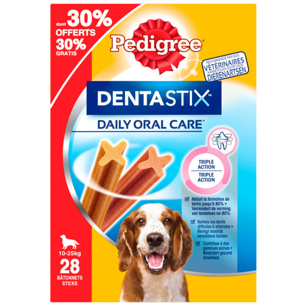  Stick Hygiène Bucco-Dentaire Pour Chien Moyen Dentastix Pedigree code EAN 5010394005081 