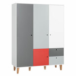 VOX Armoire 3 portes Rouge CONCEPT code EAN 5010745 