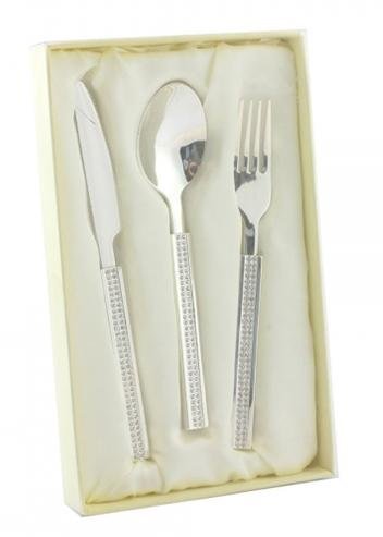 Plaqué argent couverts pour enfant 3 pièces béb...