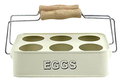 Rétro Vintage en métal Support pour œufs - Crème